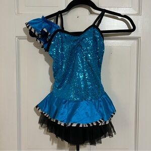 Sparkling Blue Kids Dance Costume